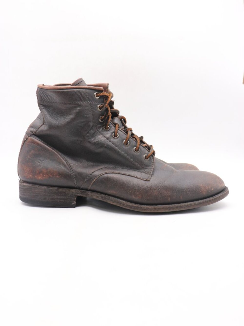 Frye Tyler Lace Up Distressed Brown Leather Men's Size 11 D Ankle Lace Up Boots